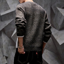 Load image into Gallery viewer, Mens Round Neck Color Block Sweater
