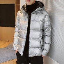 Load image into Gallery viewer, Mens Two Tone Puffy Jacket With Hood
