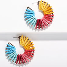 Load image into Gallery viewer, Round Beaded Colorful Earrings
