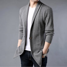 Load image into Gallery viewer, Mens Mid LengthOpen Cardigan in Brown
