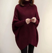 Load image into Gallery viewer, Womens Batwing Turtleneck Sweater

