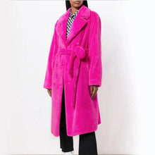 Load image into Gallery viewer, Womens Faux Fur Belted Trench Coat
