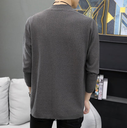 Mens Snap Buttons Cardigan with Pockets