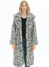 Load image into Gallery viewer, Womens White Leopard Print Long Coat
