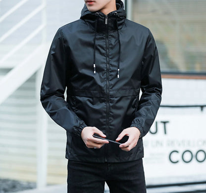 Mens Windbreaker Jacket in Black