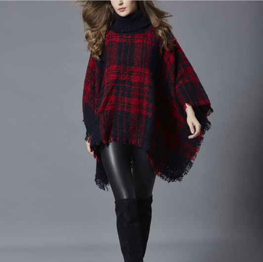Womens Turtleneck Poncho