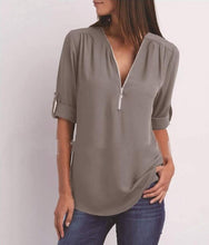 Load image into Gallery viewer, Womens Street Style V Neck Blouse
