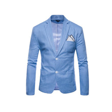 Load image into Gallery viewer, Mens Linen Two Button Blazer

