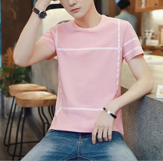 Mens Printed T-Shirt with Lines