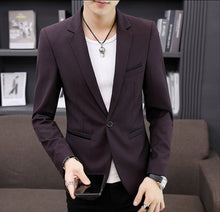 Load image into Gallery viewer, Mens Single Button Smart Casual Blazer
