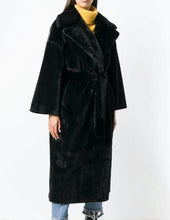 Load image into Gallery viewer, Womens Faux Fur Belted Trench Coat
