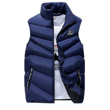 Load image into Gallery viewer, Mens High Collar Puffer Vest in Gray
