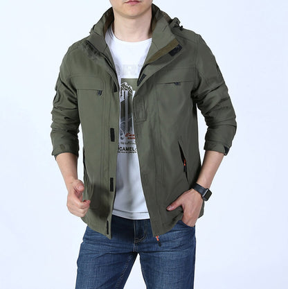 Mens Zip Up Jacket with Removable Hood