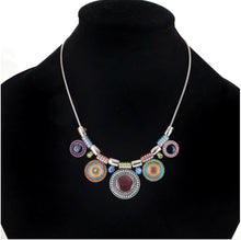 Load image into Gallery viewer, Multicolor Circle Plate Necklace
