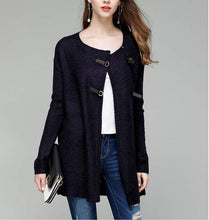 Load image into Gallery viewer, Womens Street Style Knitted Cardigan in Wine

