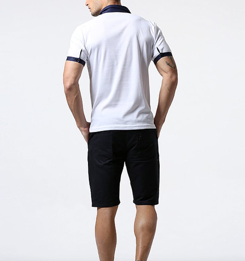 Mens Polo Shirt with Contrasting Trim