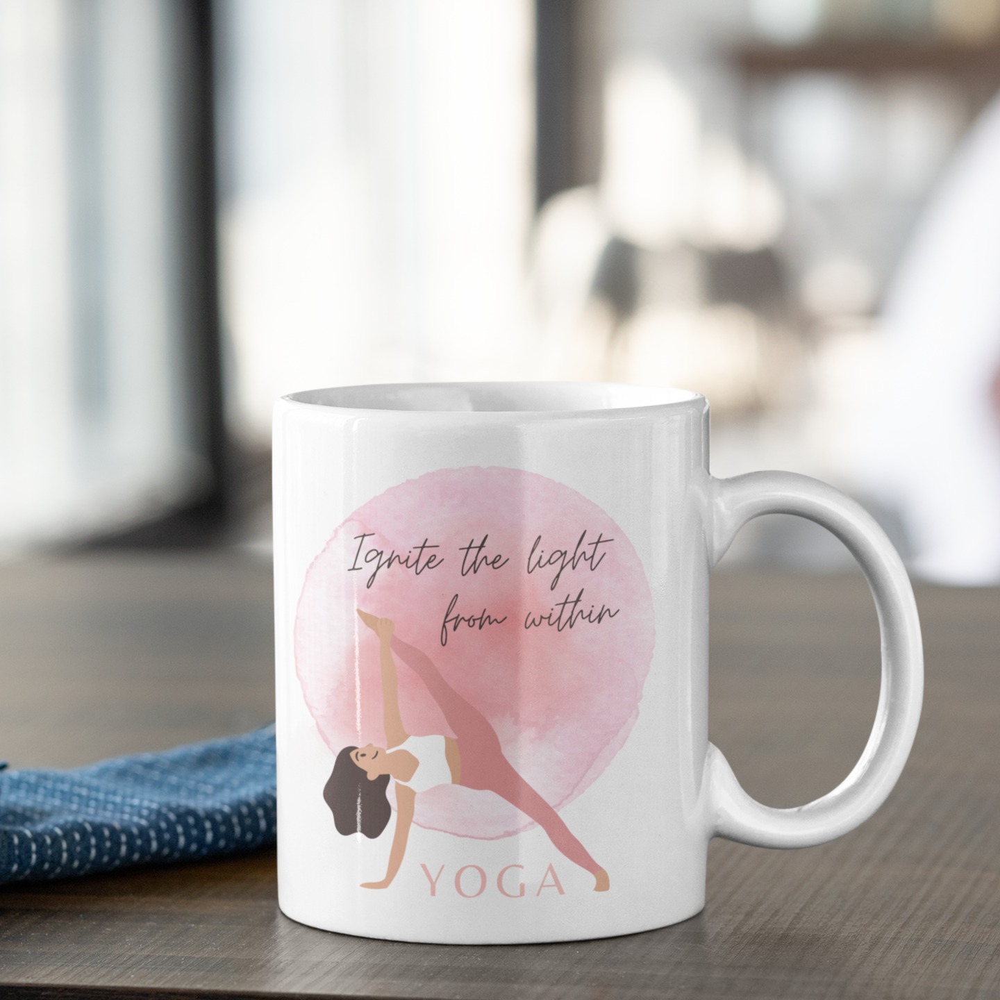 Ignite the Light Yoga Theme Mug