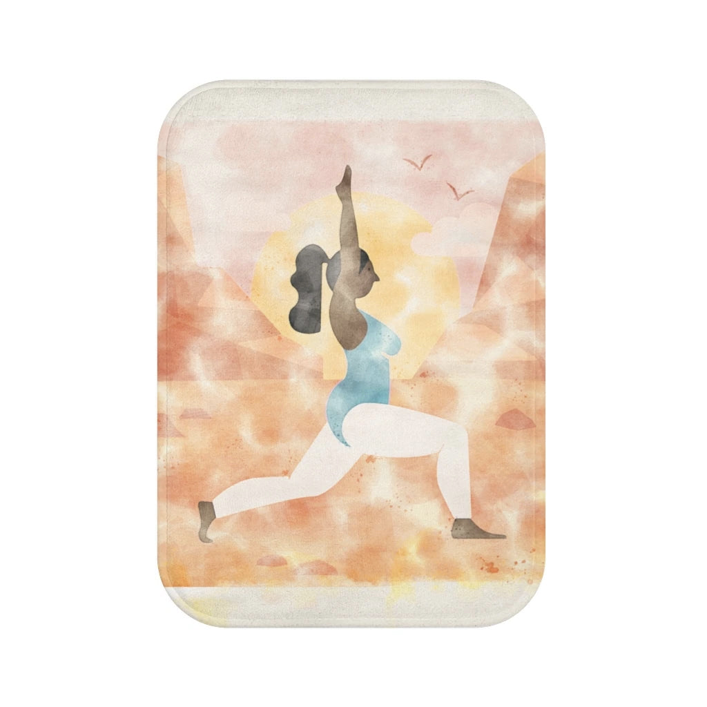 Yoga Girl in The Dessert Bath Mat Home Accents